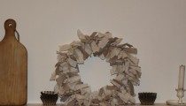 Fabric wreath – shabby chic style