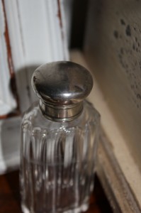 shabby chic silver bottle 00214