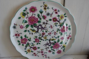 Shabby chic vintage bird plate 00518