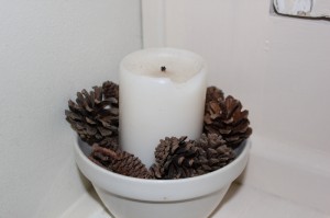 Shabby chic candle 00572