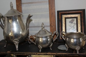 shabby chic silver coffee set 00577